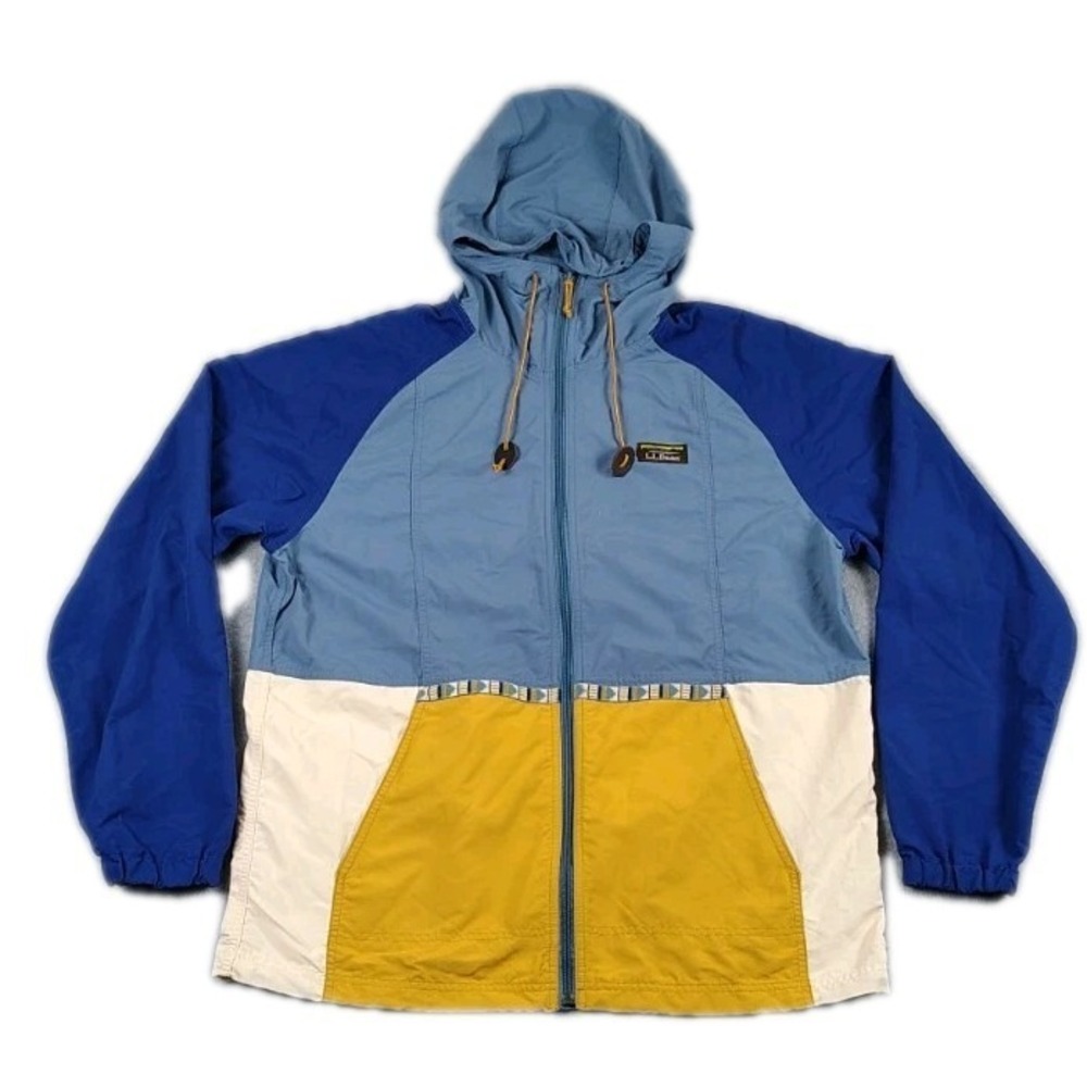 L.L. Bean Mountain Classic Full Zip Hooded Windbreaker Camp Jacket Mens LG Reg